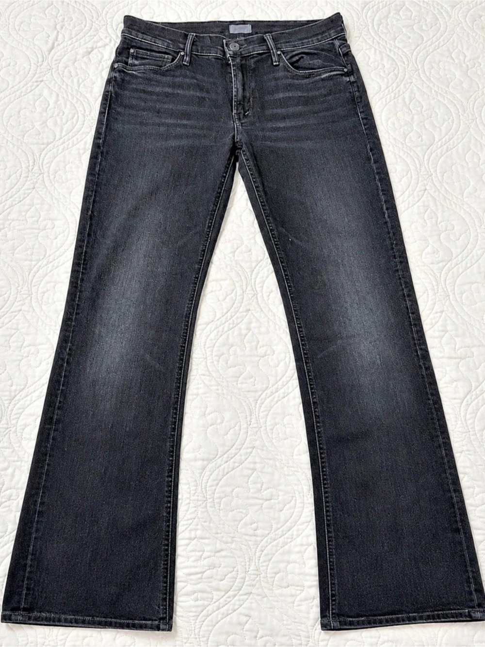 Mother The Weekender Women's Bootcut Jeans Black Waist 30